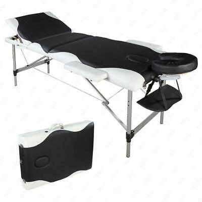 Aluminum 3 Section Folding Massage Table Facial Spa Bed Tattoo W/free Carry Case