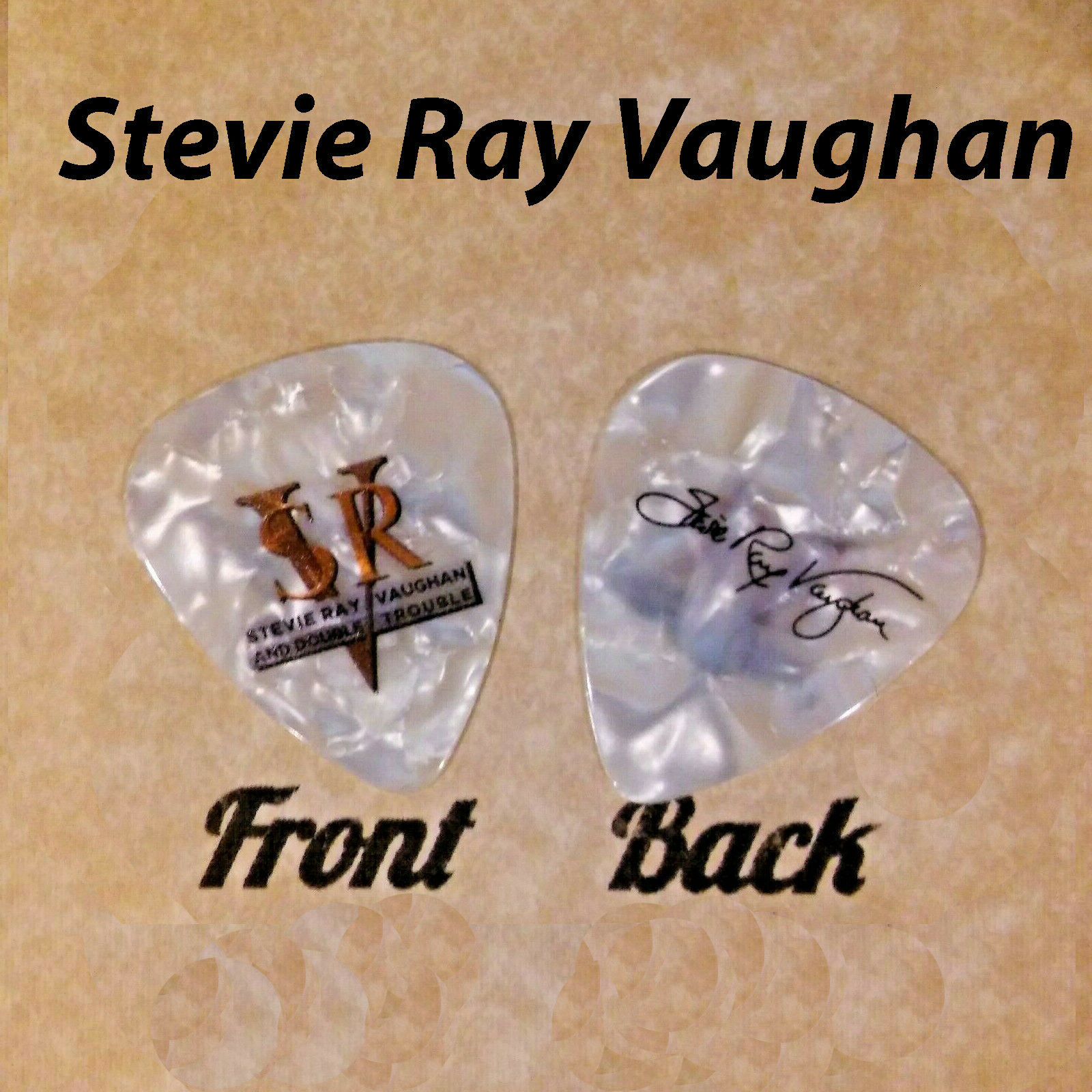 Srv Stevie Ray Vaughan Novelty Signature Guitar Pick - W-o15