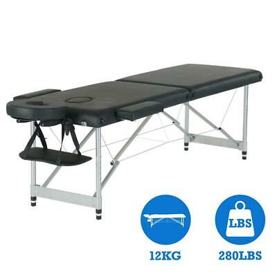 Aluminum 84"l 2 Fold Portable Massage Table Beauty Salon Bed W/free Carry Case