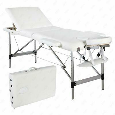84" Foldable Tattoo Salon Facial Bed Health Beauty Massage Table Chair White