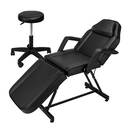 Massage Bed Chair Beauty Equipment Spa Tattoo Salon Hydraulic Stool Black