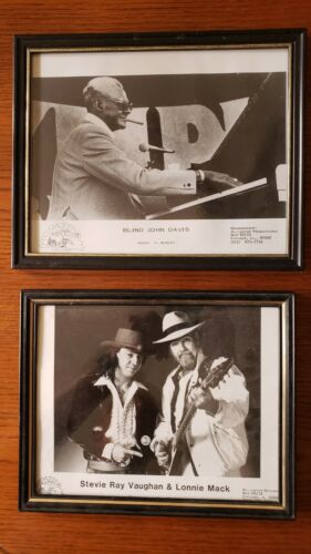 Stevie Ray Vaughan And Blind John Davis 8×10 Alligator Records Promo Photos.
