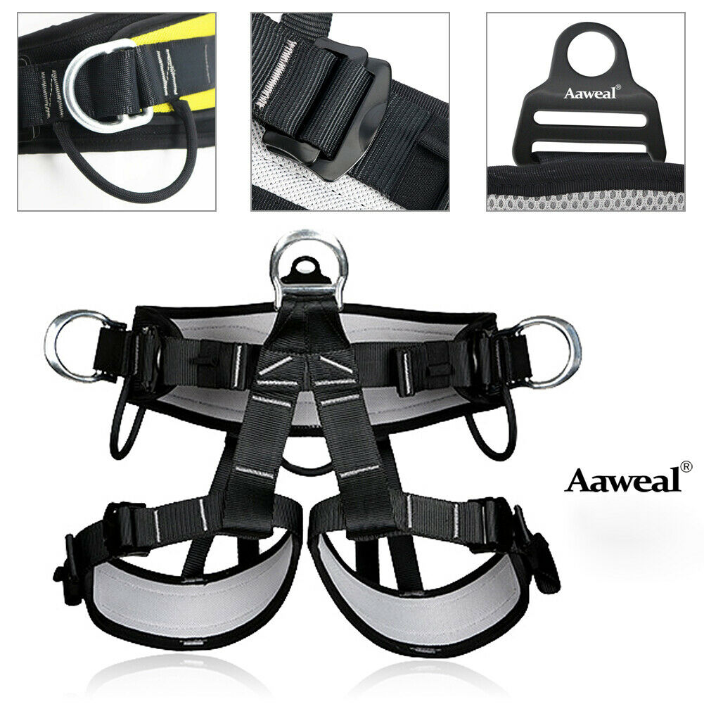 Pro Safety Rock Climbing Tree Rappelling Body Fall Protection Harness Waist Belt