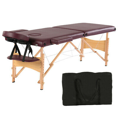82"l Portable Massage Table Bed Spa Facial Salon Spa Tattoo Carry Case 2 Fold