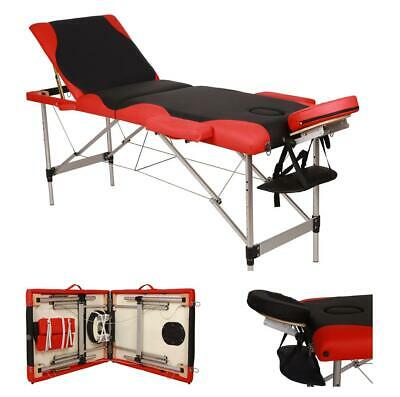 Portable Folding Massage Table Aluminum 3 Pad Facial Spa Bed Tattoo Case