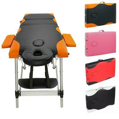 84" Massage Table 3 Fold Beauty Spa Bed Aluminum Facial Tattoo Physical Therapy